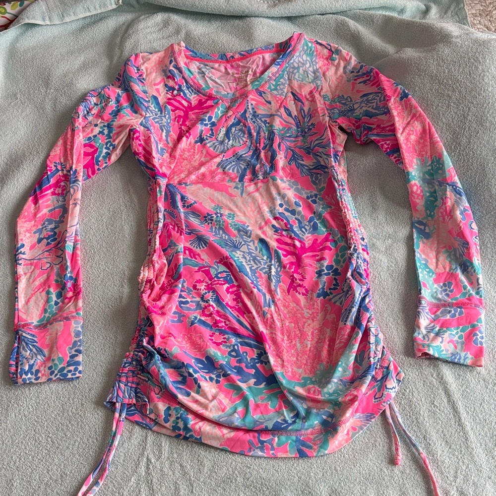 Lilly Pulitzer Luxletic Weslee Convertible/Rashguard Swim Cover-Up